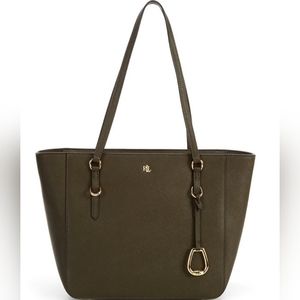 Lauren Ralph Lauren Green Leather Bag